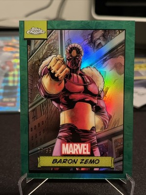 Baron Zemo 2025 Topps Chrome Green Ref. /99 #38 SP BCX-626