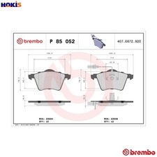BRAKE PAD SET DISC BRAKE P 85 052 FOR VW CARAVELLE/EUROVAN/IV/Bus/TRANSPORTER