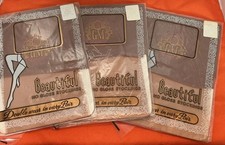 Vintage Thigh High No Gloss Stockings GM Seamless Mesh Sugar Toast Size 10 NOS