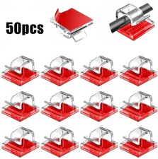 50PCS Cable Organizer Clips Wire Management Cord Holder Wall Mount