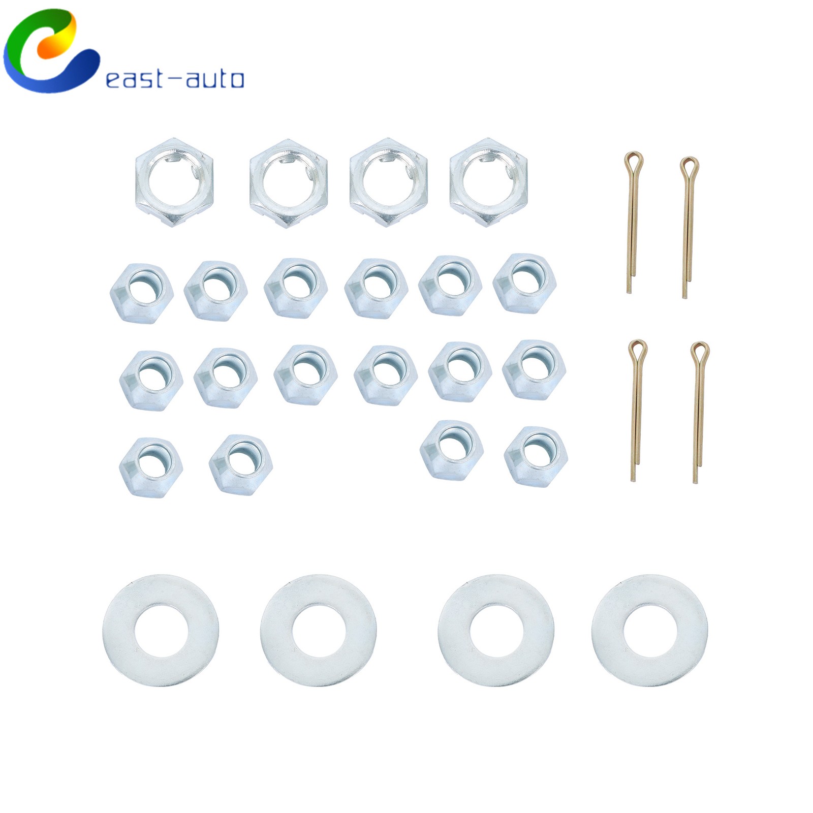 Trailer Axle Kits w/ 4 on 4" Bolt Idler Hub + 1" Round BT8 Spindle (Pack of 4)