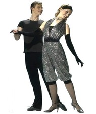 What More Could You Ask Child Medium Dance Costume Rhinestone Jumpsuit  Gloves