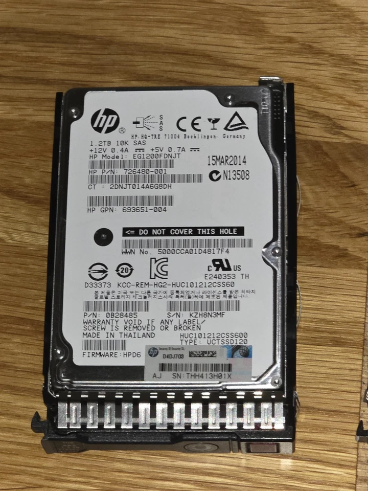 HP 1.2TB 12G, SAS 10K, 2.5" Internal Hard Disk Drive  - Image 2 of 3