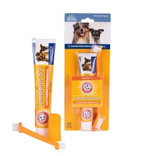 Arm Hammer Complete Care Dog Dental Kit for Adult Dogs Chicken Flavor Travel