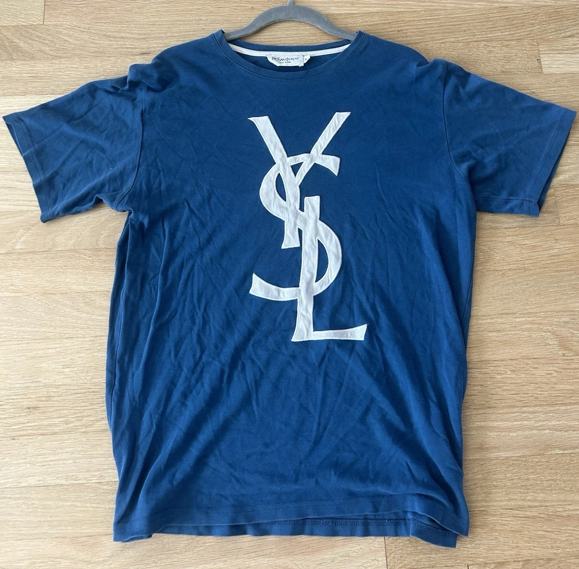 【最終価格】Yves Saint Laurent ネイビー Tシャツ ysl logo t shirt products for sale | eBay