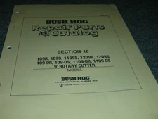 Bush Hog 109-OR 109-OS 1109-OR 1109-OS 9' Rotary Cutter Parts Catalog Manual xz