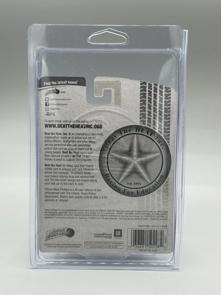 Coche de policía Chevy Corvette 1976 Johnny WHITE Lightning Forever 64 Beat The Heat Foto 2 de 2