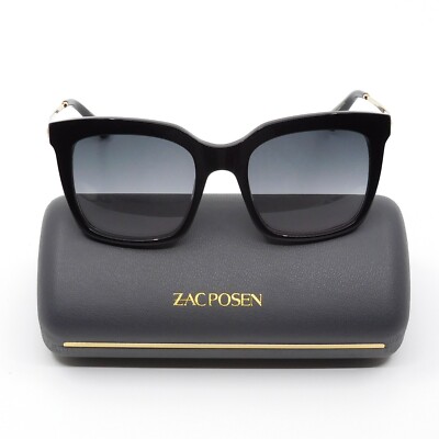 ZAC POSEN “Alek” Black & Gold Sunglasses Shop Zac Posen Sunglasses directly from the source EyewearUS.com main image 4