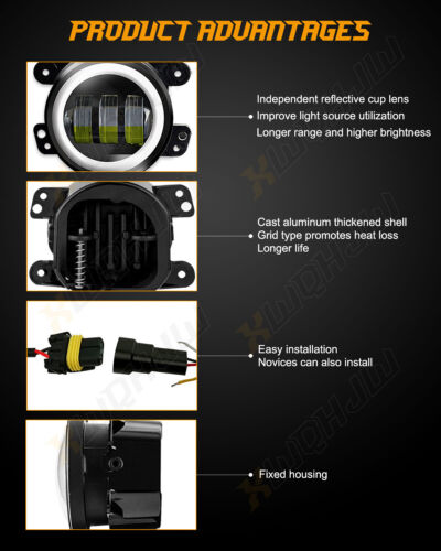 Paquete de 2 luces antiniebla de conducción lado derecho + izquierdo accesorios coche actualización - Imagen 2 de 14