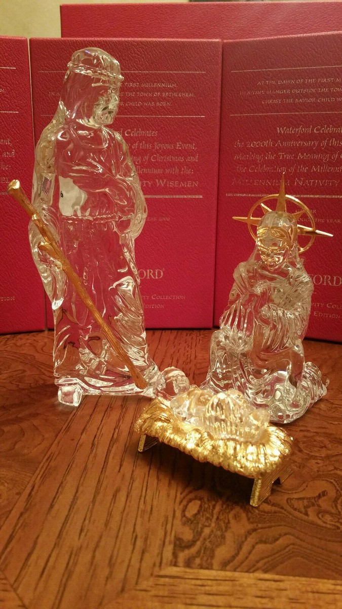 Waterford Crystal Millennium Nativity Set 7 pc set Holy Family