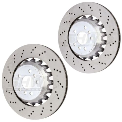 Discos de freno traseros SHW perforados 370 mm R90 x2 para BMW X3M F97 / X4M F98 incl. comp - Imagen 3 de 5