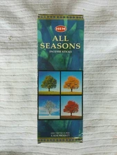 HEM INCENSE STICKS 2 X 20CT  " ALL SEASONS " handcrafted India 