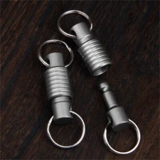 1/2PCS Titanium Quick Release Swivel Keychain Detachable Key Ring Car Key Holder