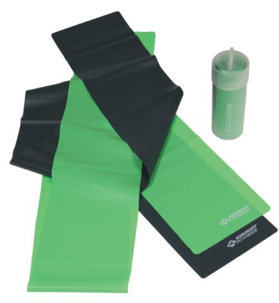 Schildkröt Fitness 960020 Fascie Fitness Latex 2 Pezzi, Verde - NUOVO