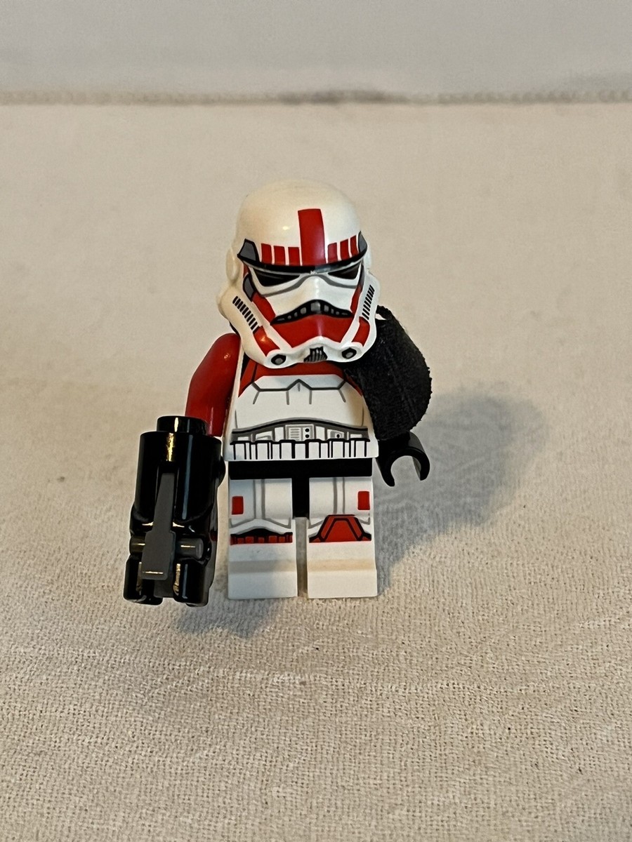 Authentic Lego Star Wars Red Imperial Shock Trooper With Weapon