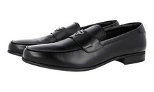 PRADA SAFFIANO LOGO PENNY LOAFER DRESS SHOES SLIP ON 2DC214 BLACK