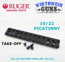 RUGER 10/22 or Charger Scope Mount Picatinny Rail Base BLACK weaver sight