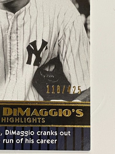 2009 SPx Baseball #JD-92 Career Highlights #/425 - Joe DiMaggio - Yankees - Picture 2 of 3