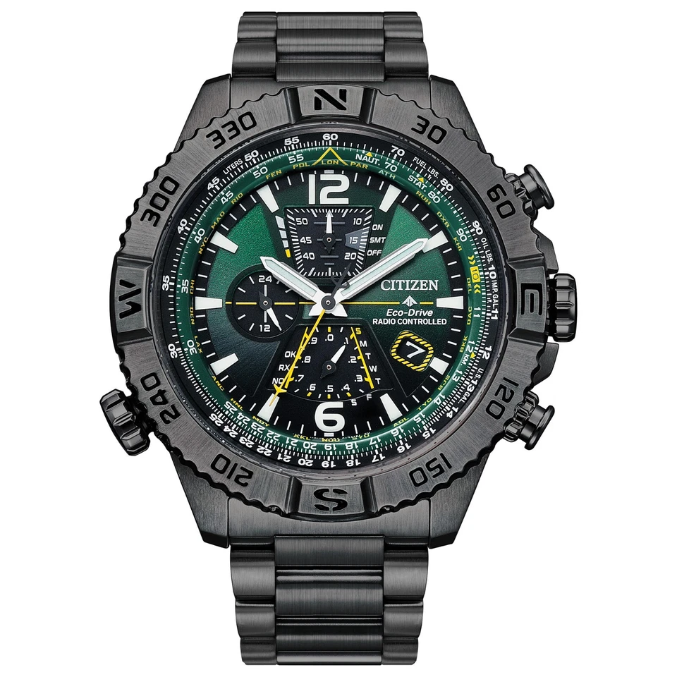 Reloj Citizen Hombre Navihawk Cronógrafo Fecha Eco-Drive Gris 48 MM AT8227-56X