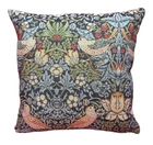 William Morris Cushion Cover, Strawberry Thief, Luxury Tapestry, Birds, Floral