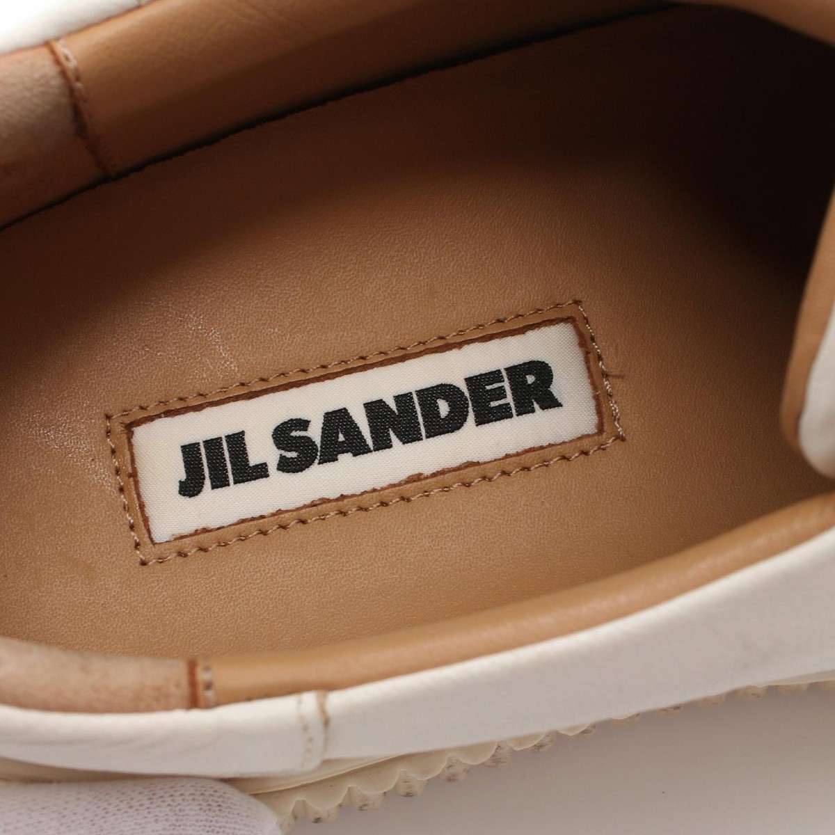 スニーカー JIL SANDER Women Sneakers J15WS0002P4833102 NEVE beige JIL SANDER sneakers J15WS0002 leather White Used Women #37
