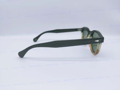MOSCOT LEMTOSH GREY BROWN FADE Green Lenses Sun Glasses 46-24-145