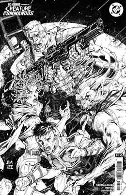 DC Horror Presents Creature Commandos #1 (Of 6) Cover D 1:25 Jim Lee Black & Whi