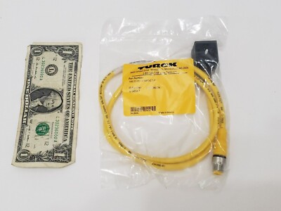 Turck Eurofast VAS 22-F957-0.9M-RSC 5.3T Double Ended Cable Cord Right Angle Fem
