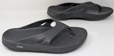 OOFOS OOriginal Womens Size 10 Sandals Black Thong Recovery Flip Flops Support