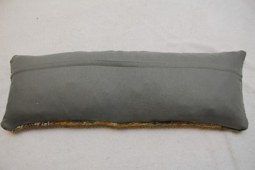 Ethnic Design Rug Pillow, Organic Wool Rug Pillow, Handmade Rug Pillow, 12x36 - Picture 8 of 11