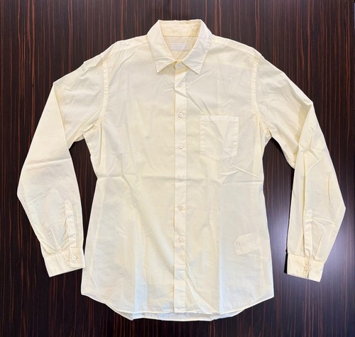 PRADA pale yellow lightweight button men's dress shirt size 41/16