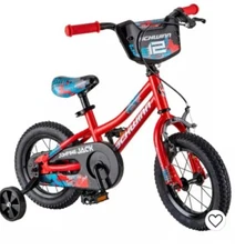 Schwinn Jumping Jack 12" Kids' Red Bike with Training Wheels