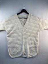 Vintage Across America by Knit Maven LTD Cream Knit Sweater NOS New NWT