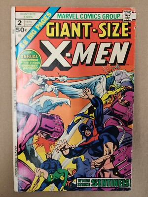 Giant-Size X-Men #2 Marvel Comics 1975 Nice Grade VF- White Pages. J6