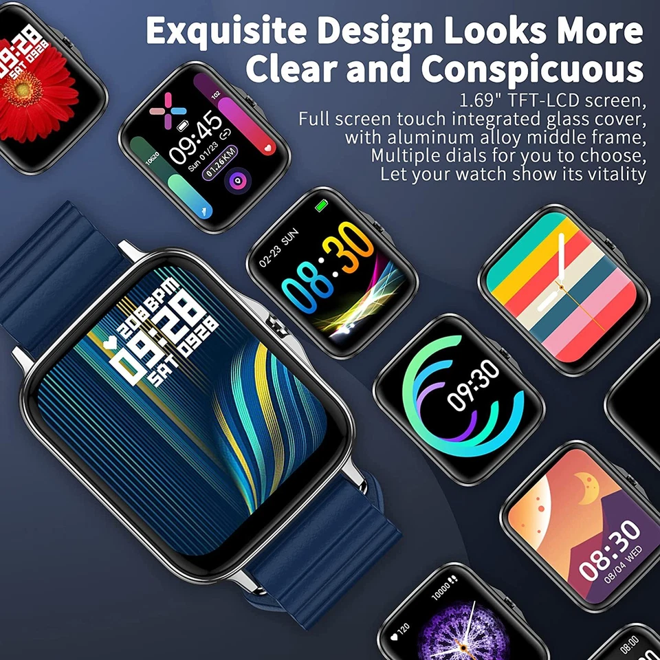 S36 Smart Watch 4.3cm SPORTS & Blood O2 Druck Gesundheit Monitor Kann Save Leben - Bild 4 von 4