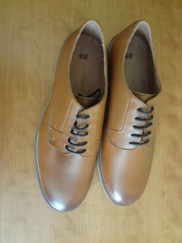 NWOB H&M Brown Cognac Leather Dress Oxford Shoes in size 9 (42 Eur) | eBay
