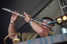 Thijs van Leer of Focus live on stage at High Voltage Festival in  - Old Photo 9