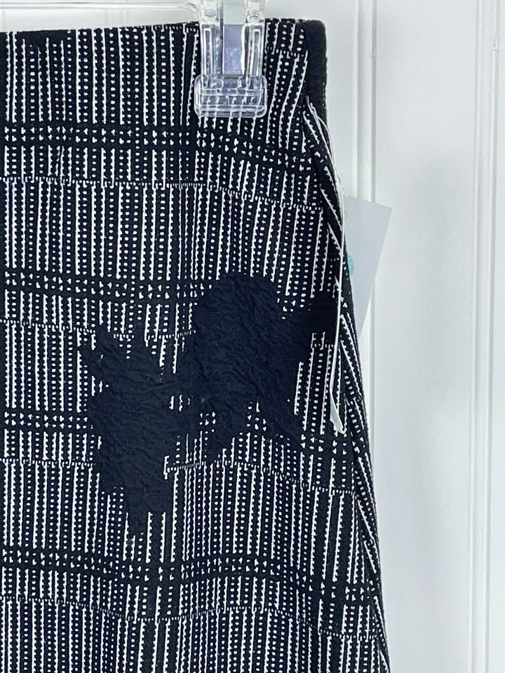 Nueva falda Margaret M para mujer XS negra tejida con textura línea A Foto 2 de 4