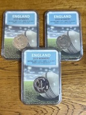 Cased BU England Cricket World Cup Winners Ltd Ed of 2019 "C" 10p Alphabet Coins