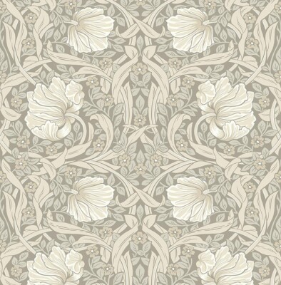 Vliestapeten, Blumentapeten, Wohnzimmer Tapeten, Hellbeige, Beige, Creme