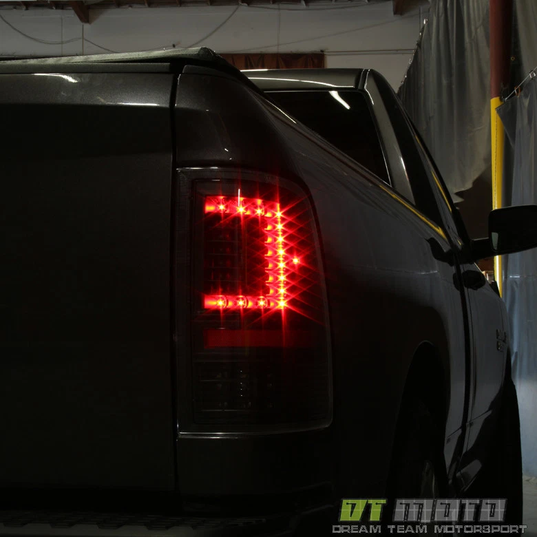 Update Design Blk 2009-2018 Dodge Ram 1500 2500 3500 LED Tail Lights Brake Lamps - Image 2 of 4