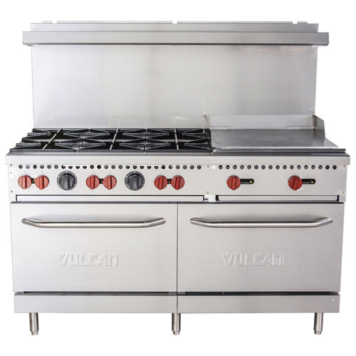 Vulcan 60 " 6 Burner Natural Gas Range With 24" Griddle for sale online
