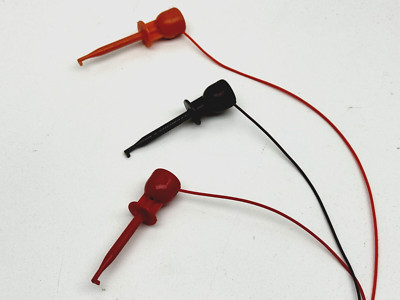 (Set of 3) E-Z-Hook 313W Mini-Hook X100W Bare Wire 36'' Test Lead 1.8A Max 24AWG