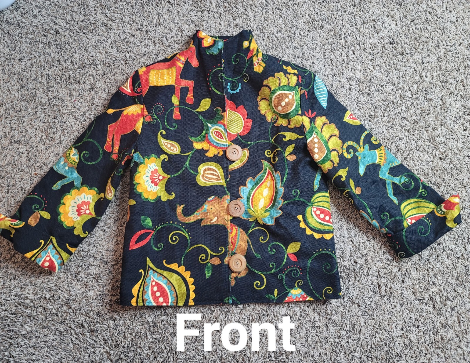 PONY DIPINTO Vintage Donna Arazzo Floreale Donna Xtra Small