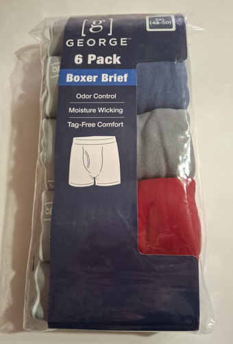 George Herren 6er Pack Boxershorts versch. Größen NEU Einfarbig Regular Leg Baumwolle - Bild 5 von 13