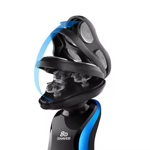 Rasoio Elettrico Uomo 8D Impermeabile 4 IN 1 USB Barba Naso Orecchie Viso - Foto 4 di 10