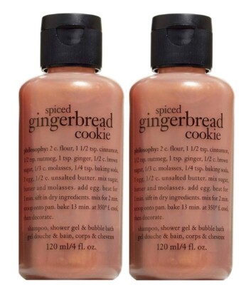 2 PC Philosophy SPICED GINGERBREAD COOKIE Shampoo & Shower Gel 2 X 4 oz SEALED