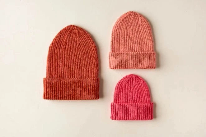 hand knitted hat ribbed beanie winter hat womens mens childrens baby cap ski hat