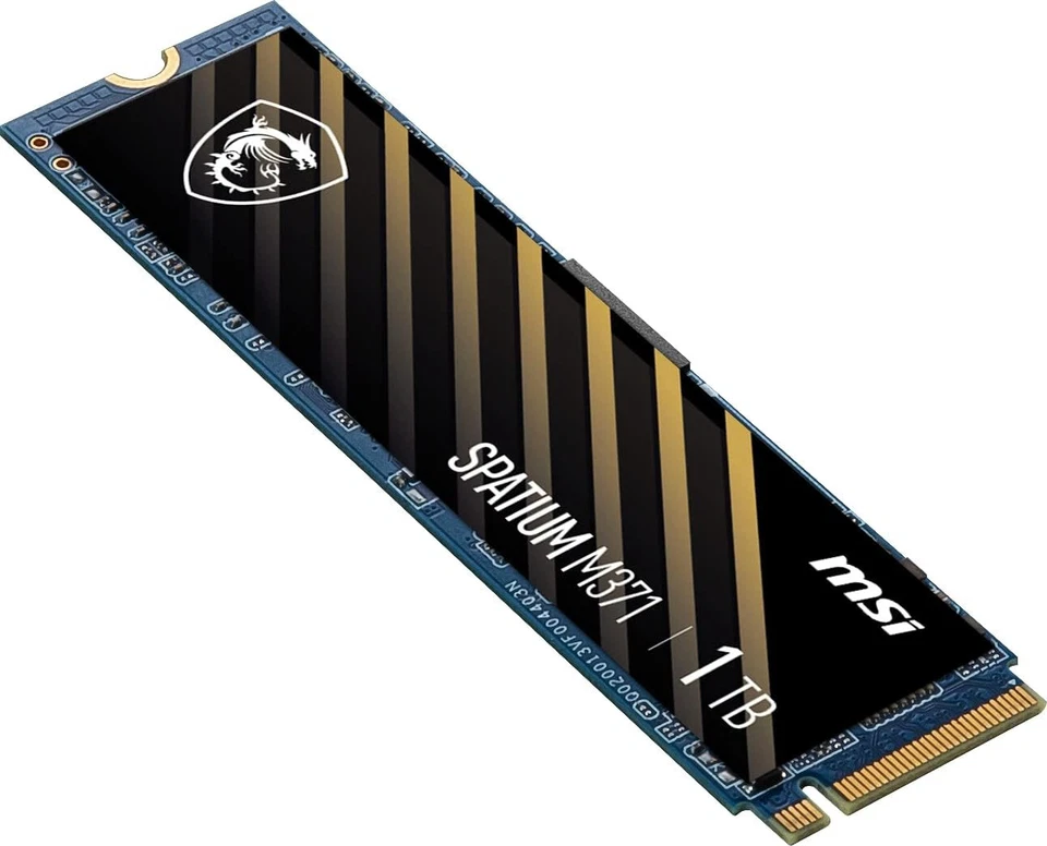 Msi Spatium M371 1TB SSD Hard Disk M.2 2280 NVMe PCIe Gen3x4 3D Nand 2350 MB/s - Immagine 3 di 4