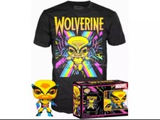 Marvel Wolverine Set Figura Funko Pop & t-Shirt Wolverine Black Light